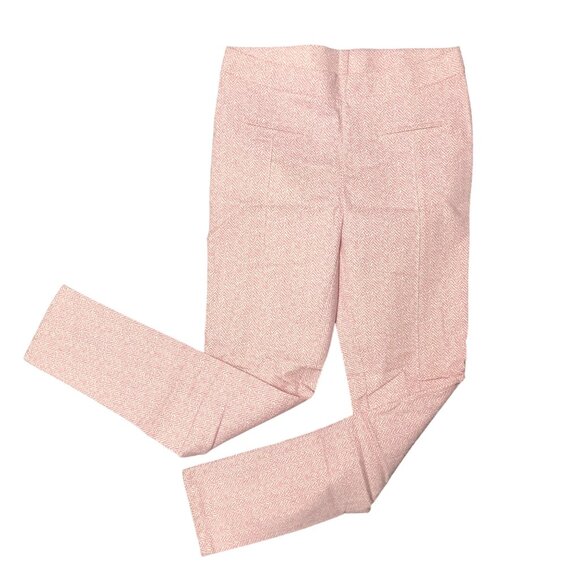 Ravel Pants Womens Size Large Mauve White Chevron Stretch Slim Pull On - Picture 1 of 7